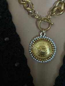1.5” Burberry Button Necklace