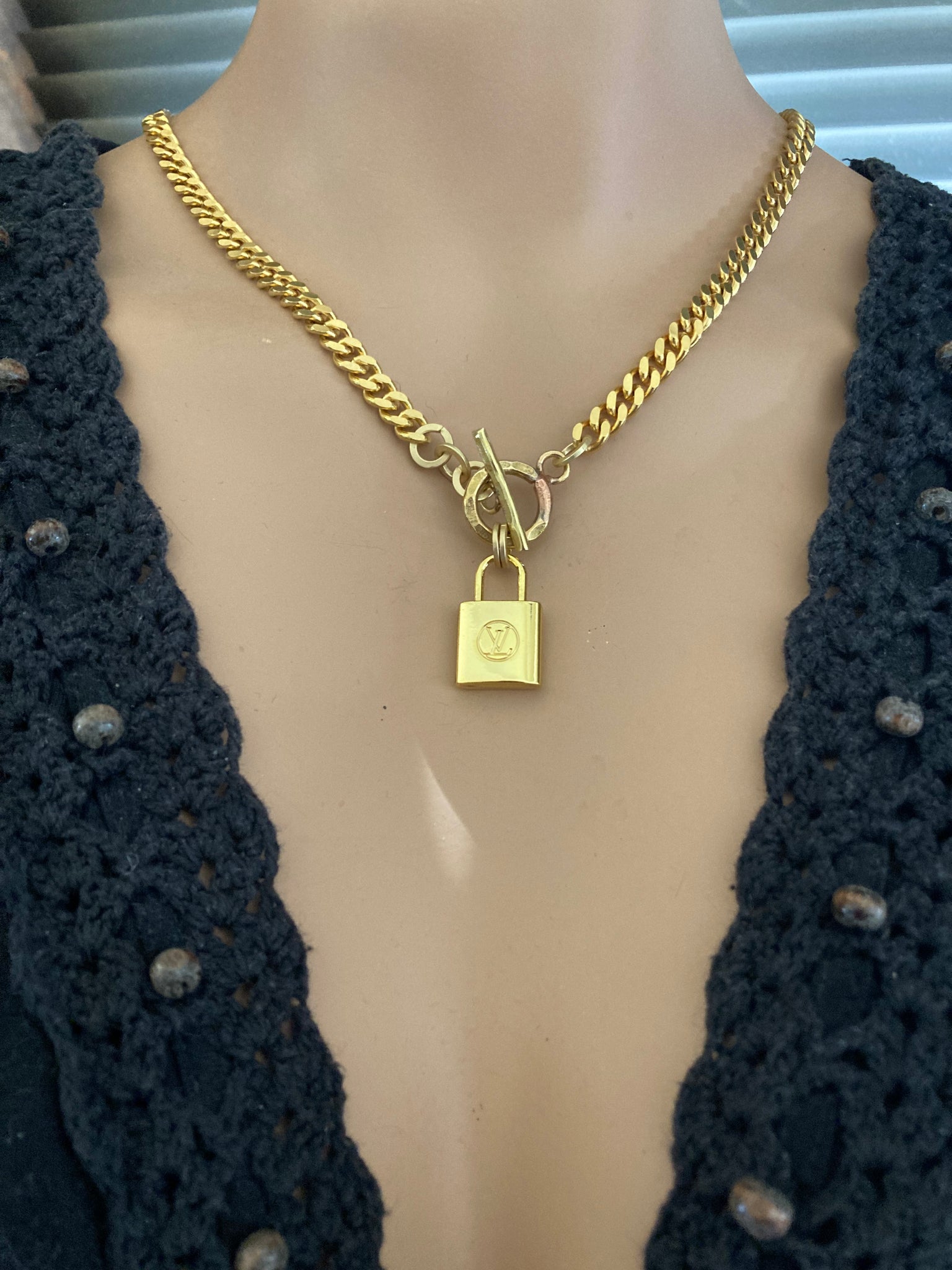 Louis Vuitton, Jewelry, Lv Lock Necklace