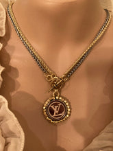 LV Louis Vuitton Button Necklace — Blue Blood Metal