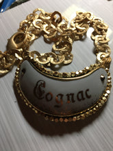 Vintage Limoges Cognac Liquor Tag Necklace