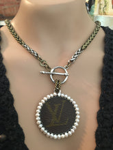 1.5” Louis V Leather & Pearls Necklace