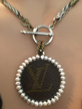 1.5” Louis V Leather & Pearls Necklace